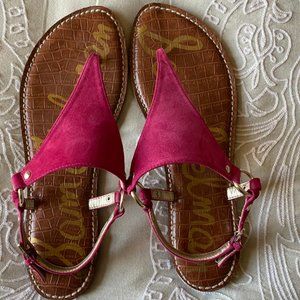 Sam Edelman Sandals Magenta Suede Size 10